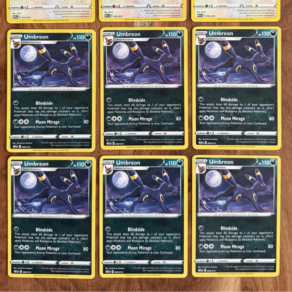 Eevee and Umbreon Pokémon Card Lot Bulk Bundle Set 12 Cards - Picture 6 of 6